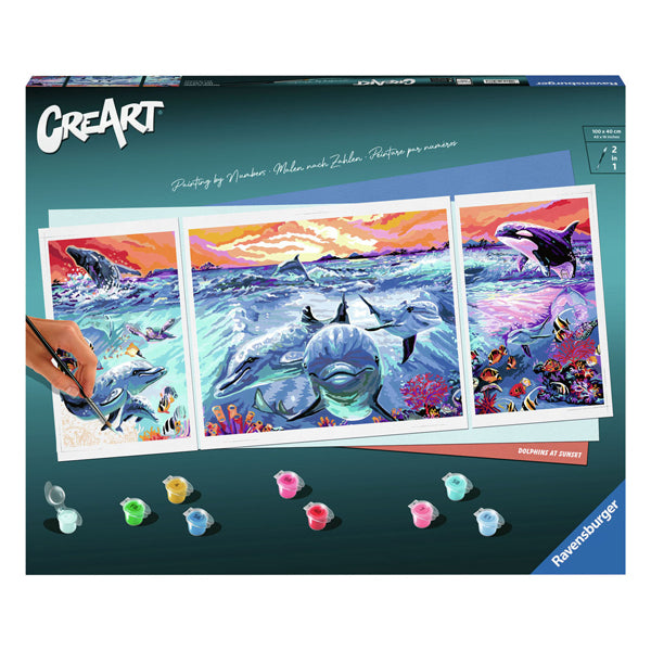 Ravensburger Creart Painting su Dolphin's at Sunset Song