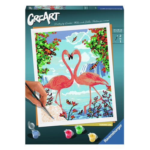 Ravensburger schilderen op nummer ravensburger creart schilderen op nummer - flamingo love