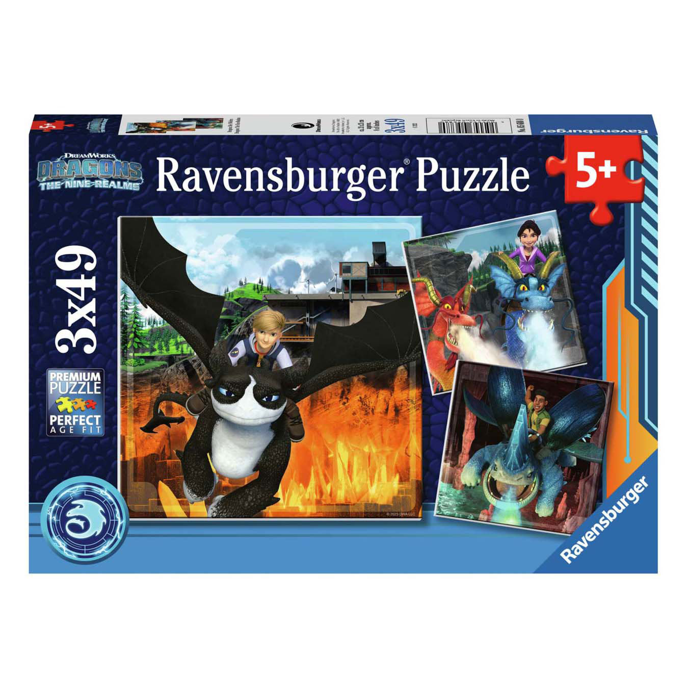 Ravensburger Dragons The Nine Realms Jigsaw Puzzle, 3x49st.