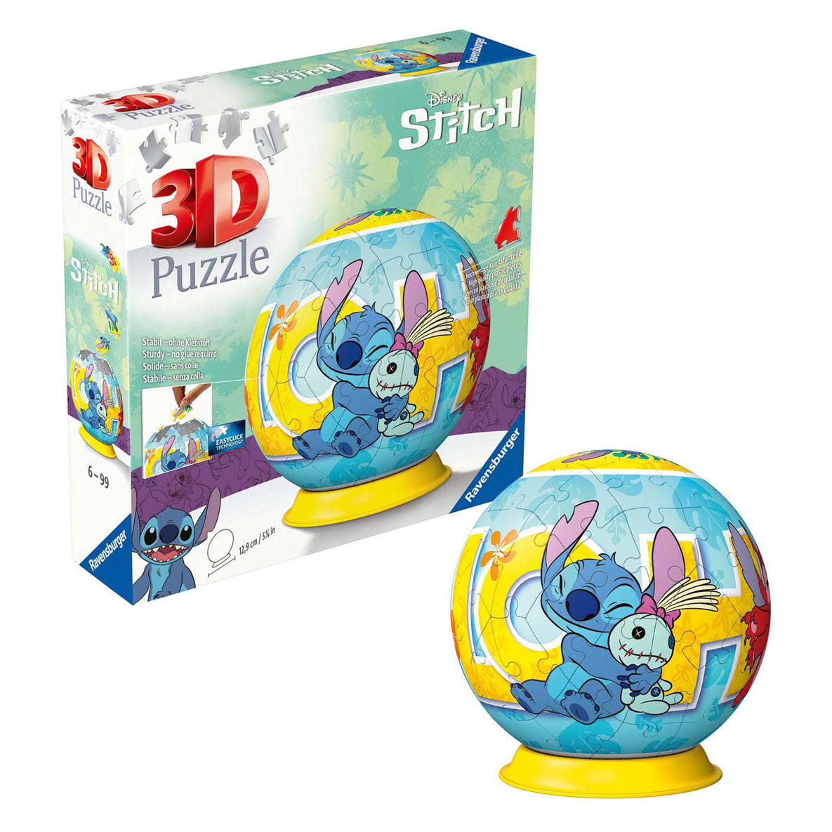 Ravensburger 3D Puzzle Ball Stitch y Pop, 54º.