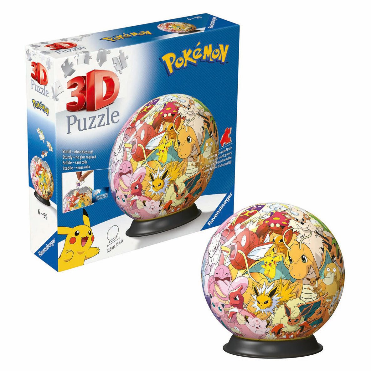 Ravensburger 3D Puzzle Ball Pokémon personajes, 54º.
