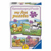 RAVENSBURGER puzzle puzzle i miei primi puzzle 4in1 animali da allevamento famiglie