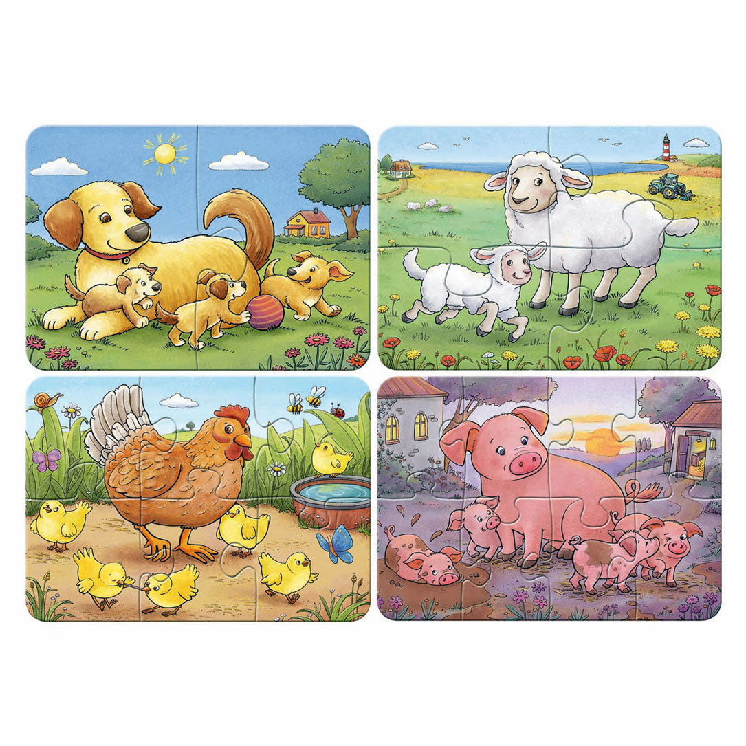 RAVENSBURGER puzzle puzzle i miei primi puzzle 4in1 animali da allevamento famiglie