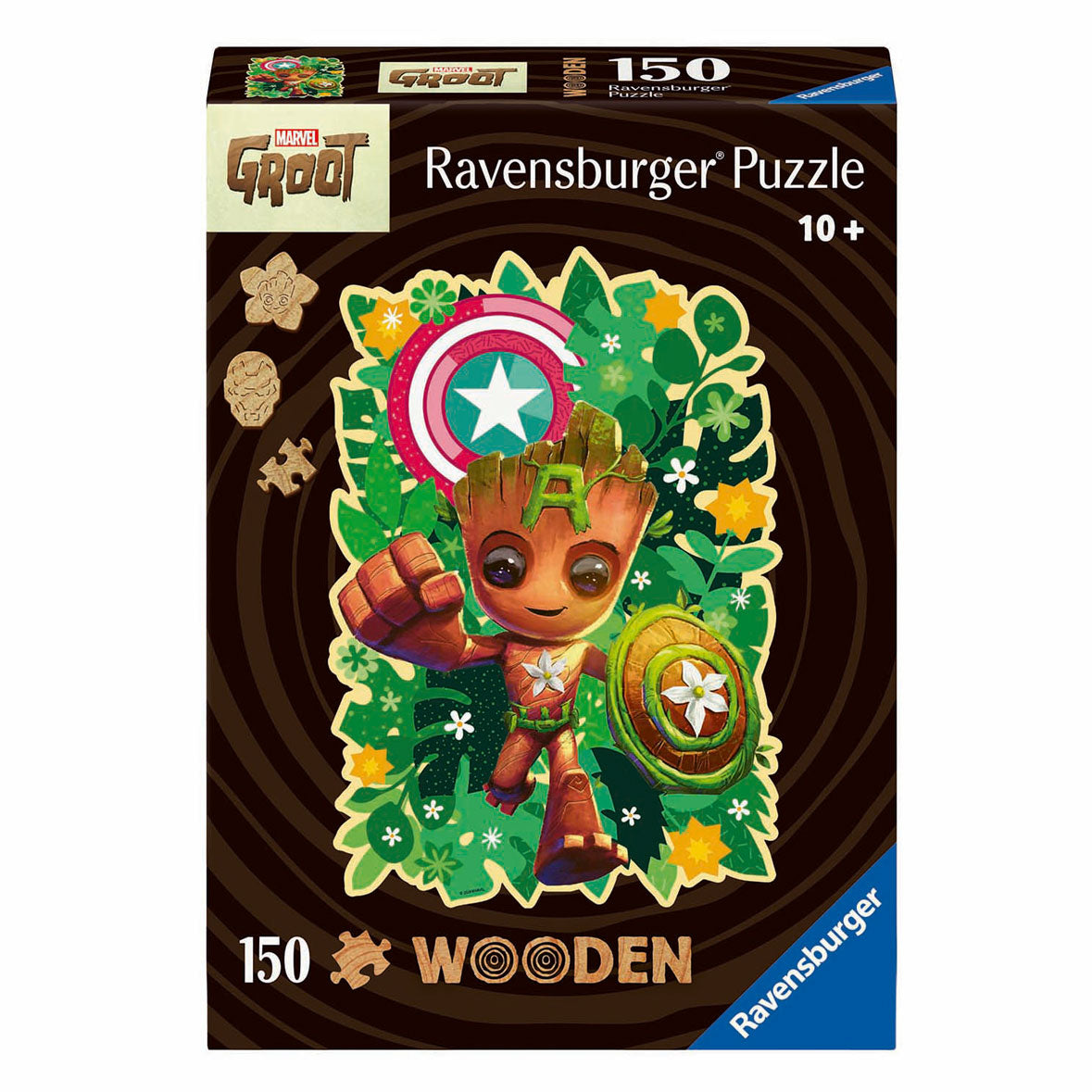 Ravensburger Wooden Jigsaw Puzzle Marvel Groot, 150º.