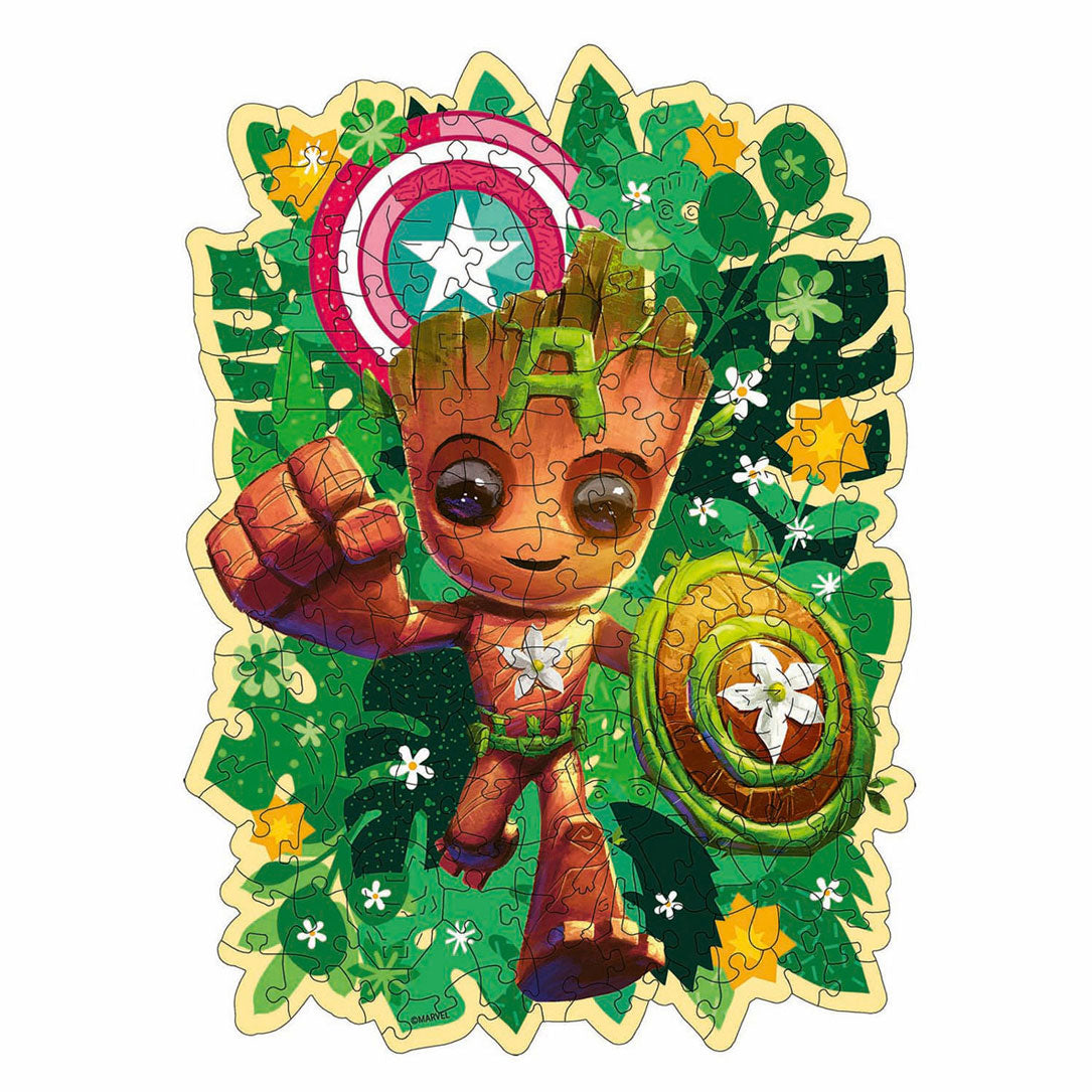 Ravensburger Wooden Jigsaw Puzzle Marvel Groot, 150º.