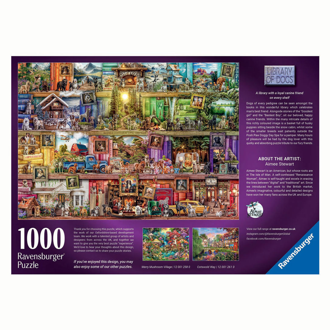 Ravensburger puzzle La biblioteca di cani 1000 pezzi
