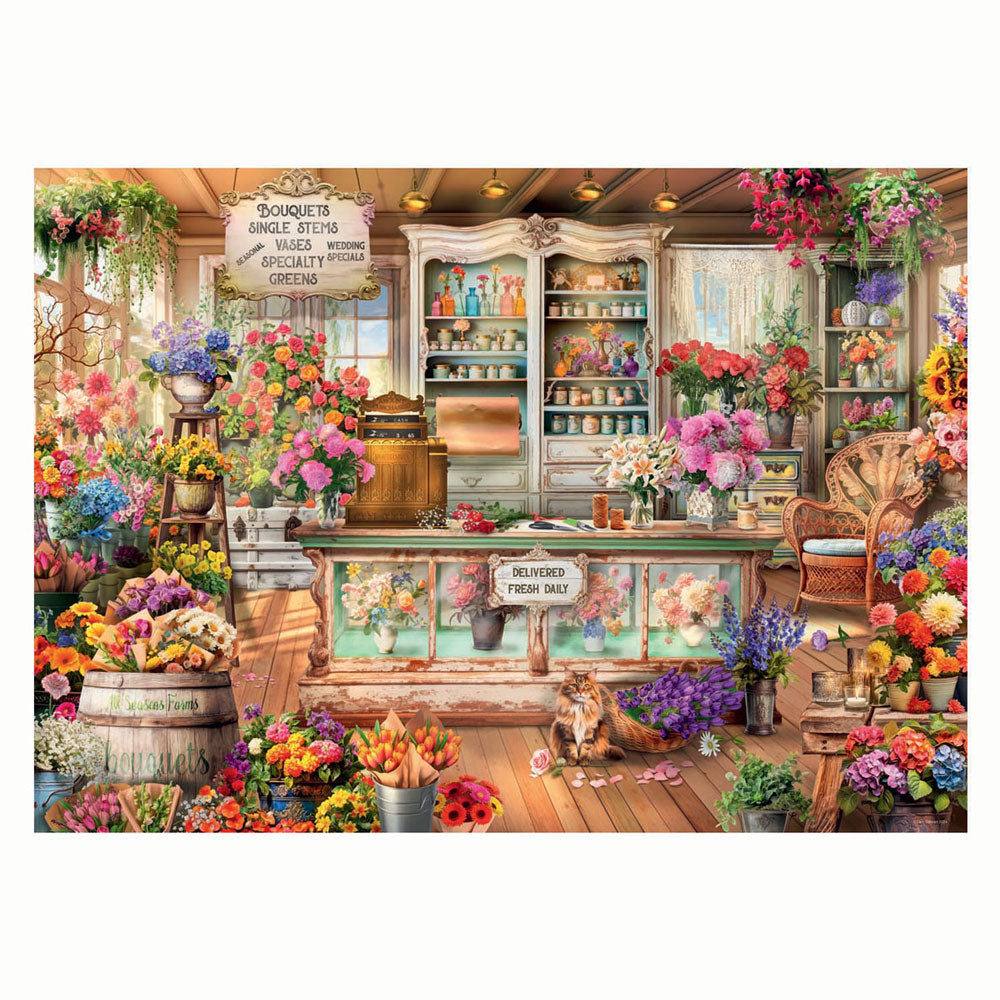 Ravensburger legpuzzel - all seasons flowershop - 1000 stukjes