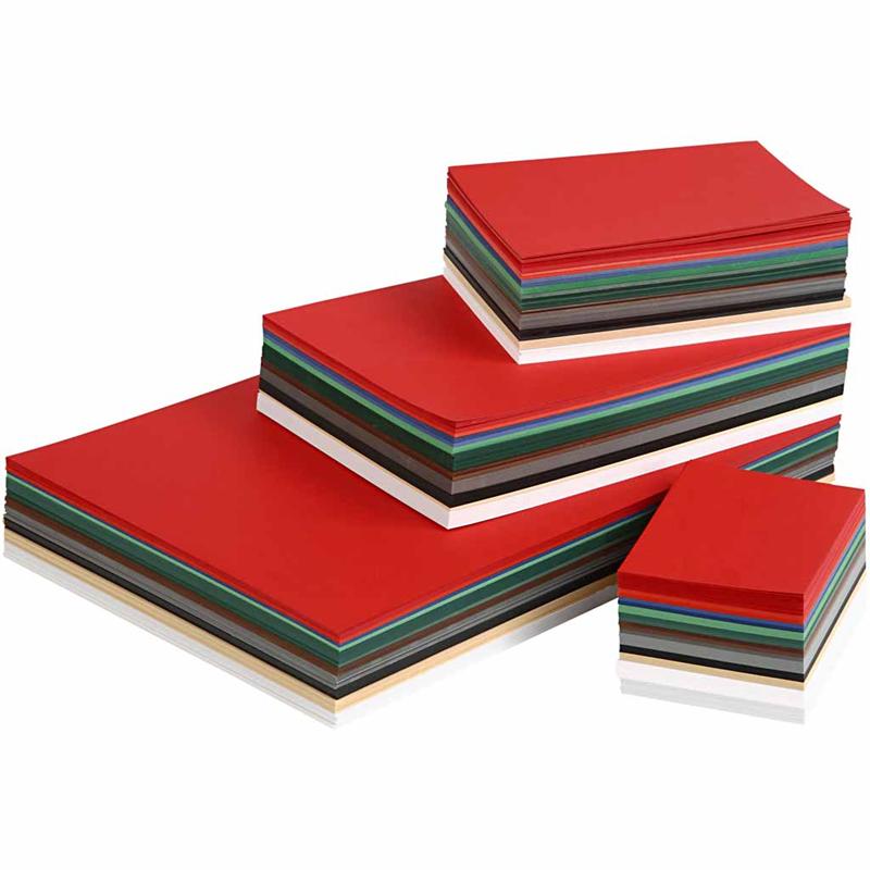 Cartoncino natalizio Colortime, a3, a4, a5, a6, 180 gr, vari colori, 1500 fogli div 1 scatola