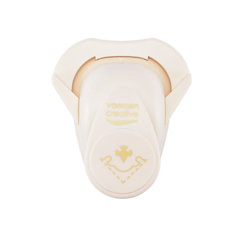 Vaessen creative • hoekpons lelie met sierrand 1,8x2,2cm