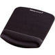Tappetino per mouse con supporto per il polso fellowes Plush Touch nero