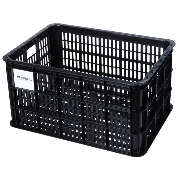Basil Fietskrat L - Grande - 40 litros - Negro