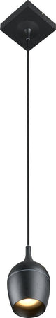 Lucide preston - lampada a sospensione da bagno - ø 10 cm - 1xgu10 - ip44 - nero