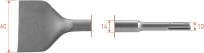 Scalpello a vanga Rotec sds 60x250mm