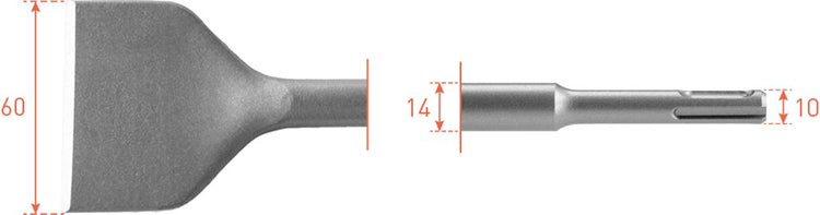Rotec sds spadebeitel 60x250mm
