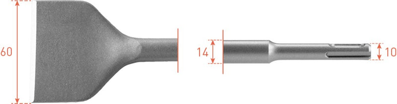 Cincel pala Rotec sds 60x250mm