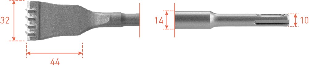 Scalpello per giunti Rotec sds hm 125mm