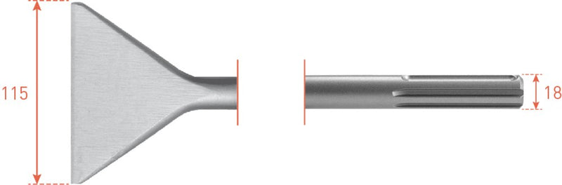 Rotec sds max spadebeitel 115x350mm