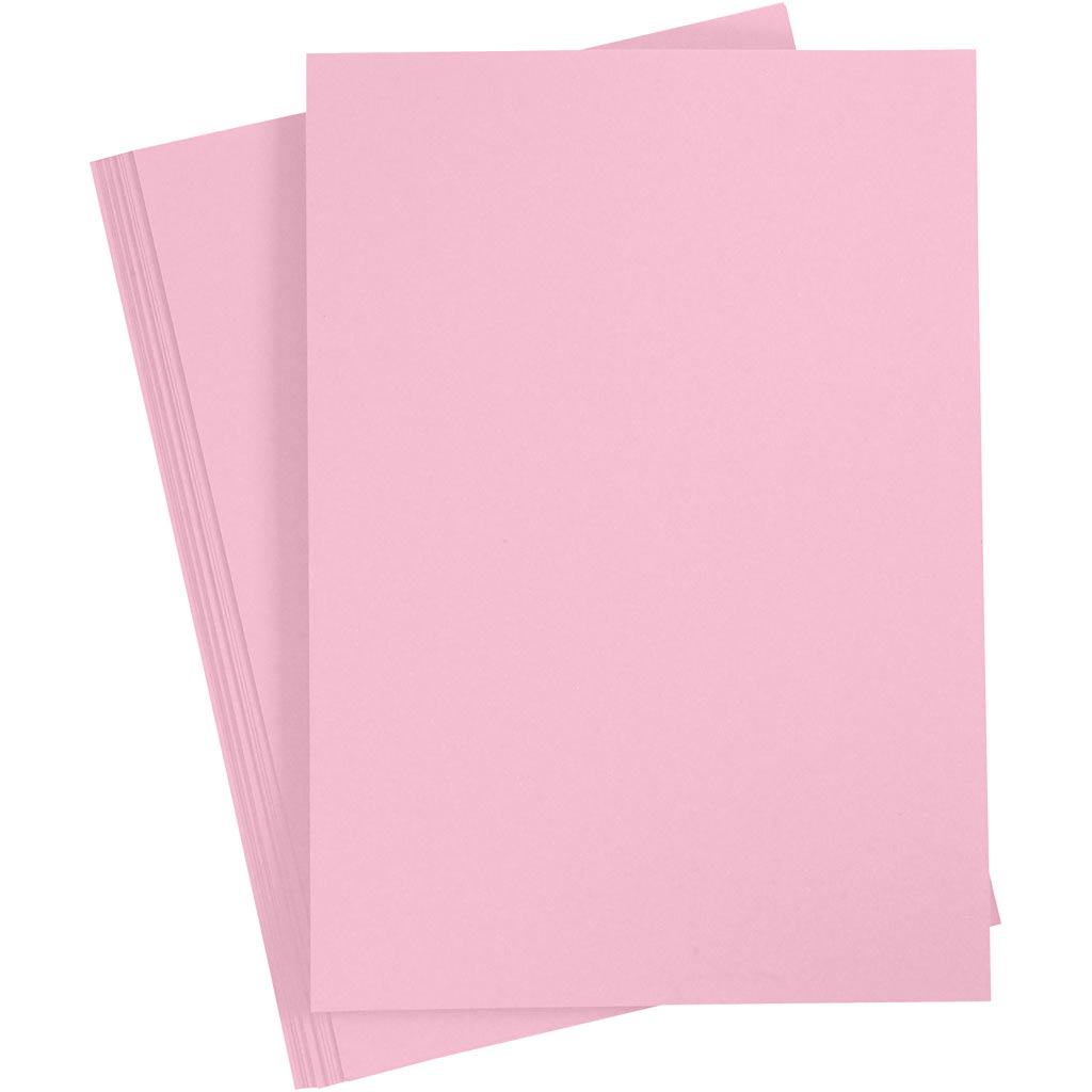 Cartoncino colorato Creativ company, A3, foglio 297x420 mm, 180 gr, rosa chiaro, 20 fogli 1 scatola