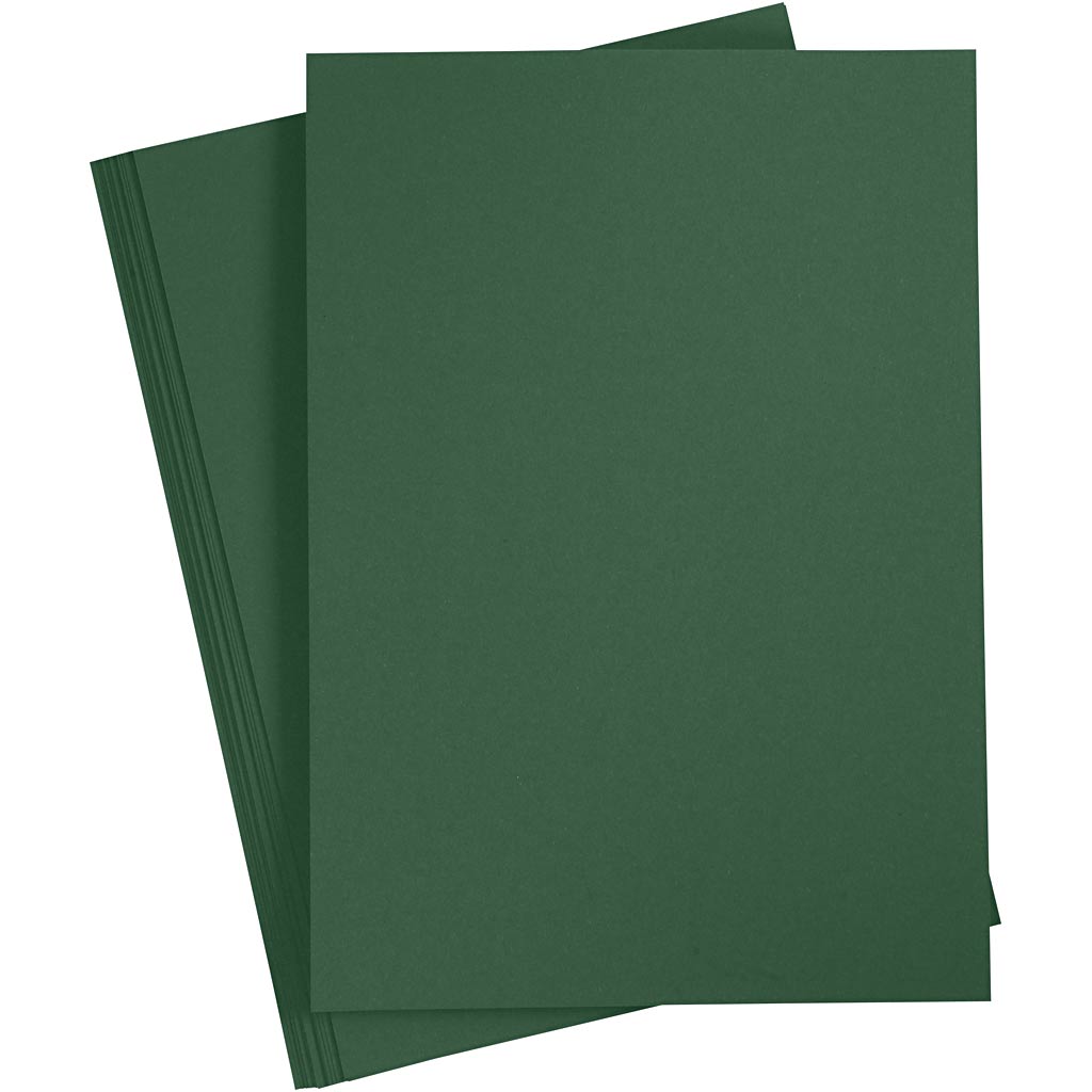 Cartoncino colorato Creativ company, A3, foglio 297x420 mm, 180 gr, verde scuro, 20 fogli 1 scatola