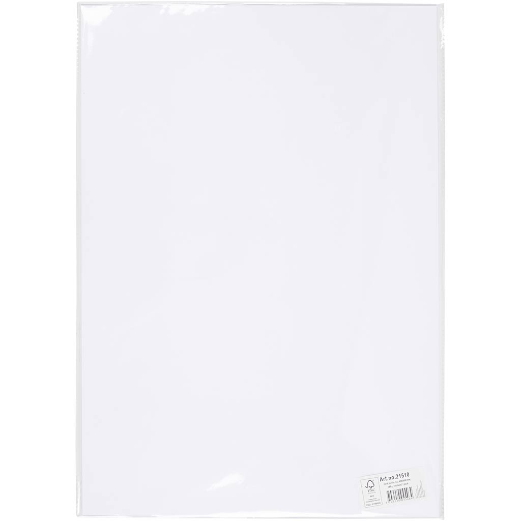Creativ company cartoncino colorato, a2, foglio 420x594 mm, 180 gr, bianco, 10 fogli 1 scatola