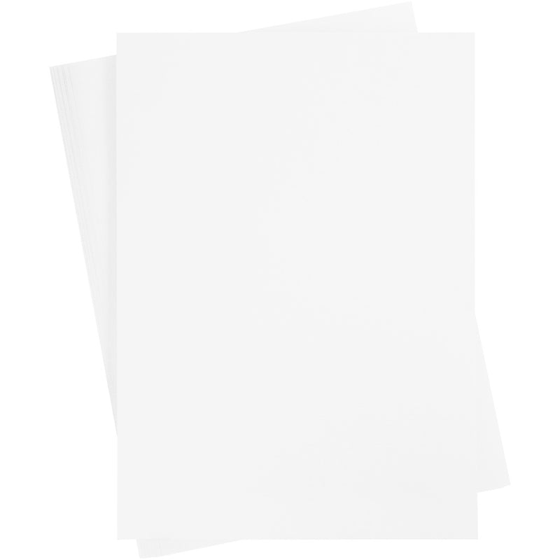 Creativ company cartoncino colorato, a2, foglio 420x594 mm, 180 gr, bianco, 10 fogli 1 scatola