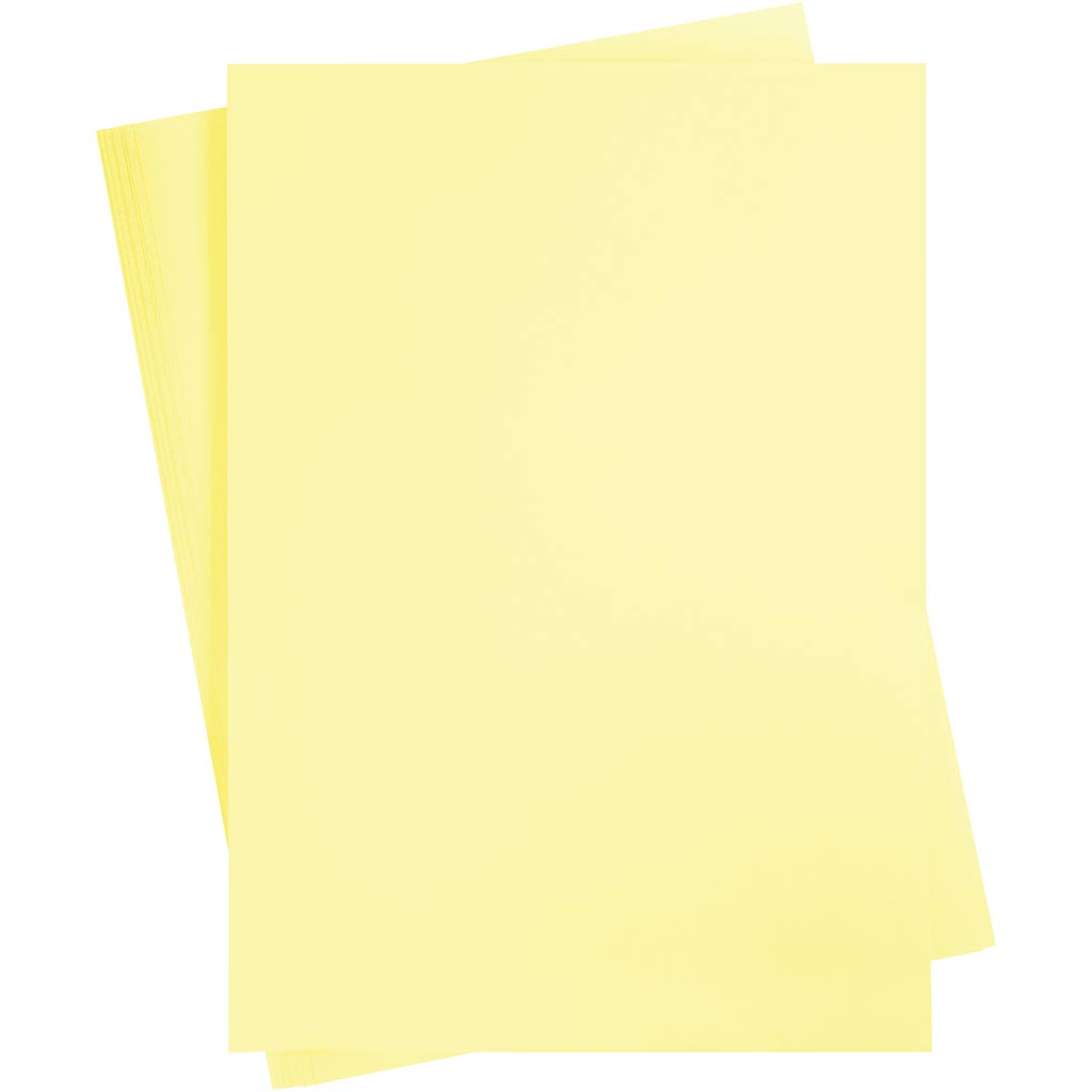 Creativ company cartulina de colores, a2, hoja 420x594 mm, 180 gr, amarillo claro, 10 hojas 1 caja