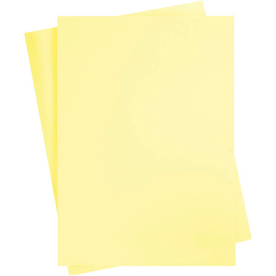 Gekleurd karton, a2, vel 420x594 mm, 180 gr, lichtgeel, 10 vel 1 doos