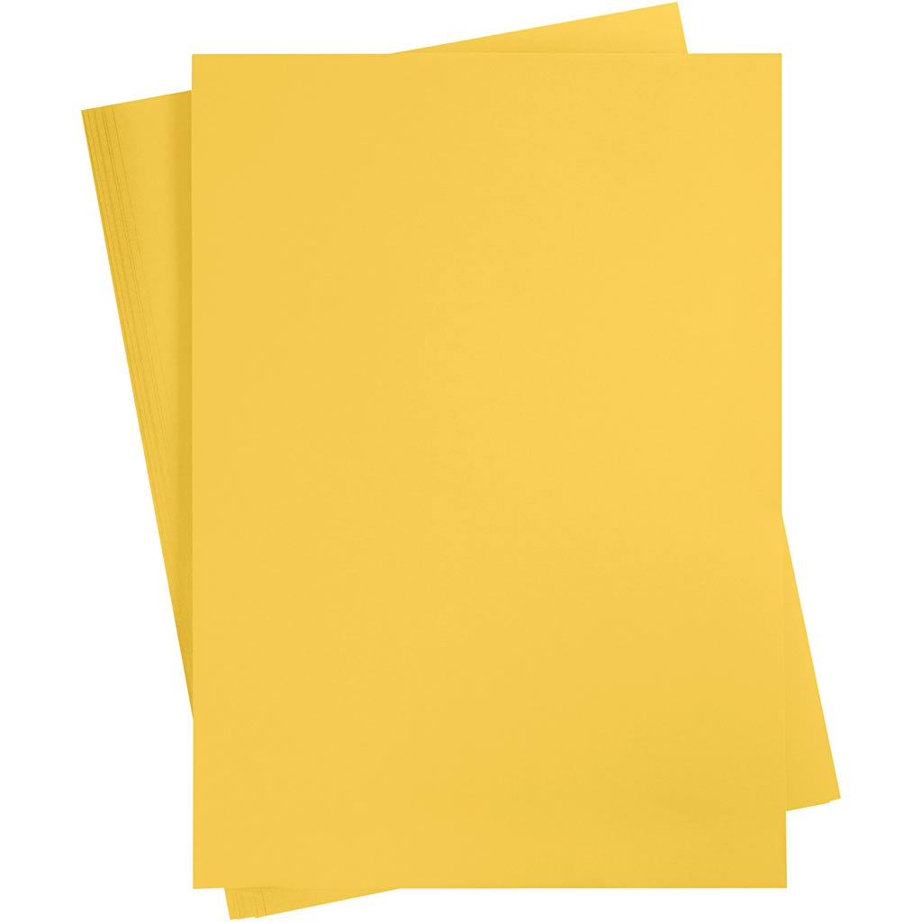 Creativ company cartulina de colores, a2, hoja 420x594 mm, 180 gr, amarillo sol, 10 hojas 1 caja