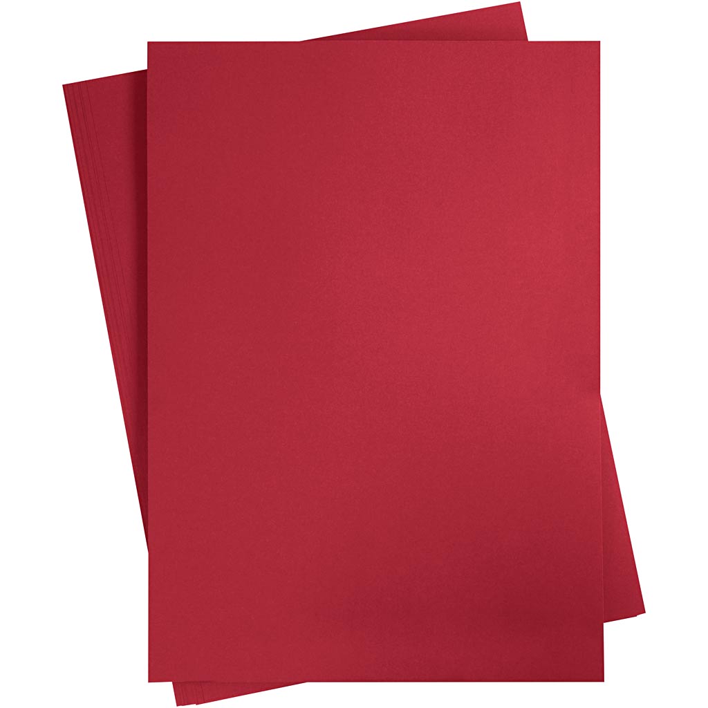Cartoncino colorato Creativ company, a2, foglio 420x594 mm, 180 gr, rosso Natale, 10 fogli 1 scatola