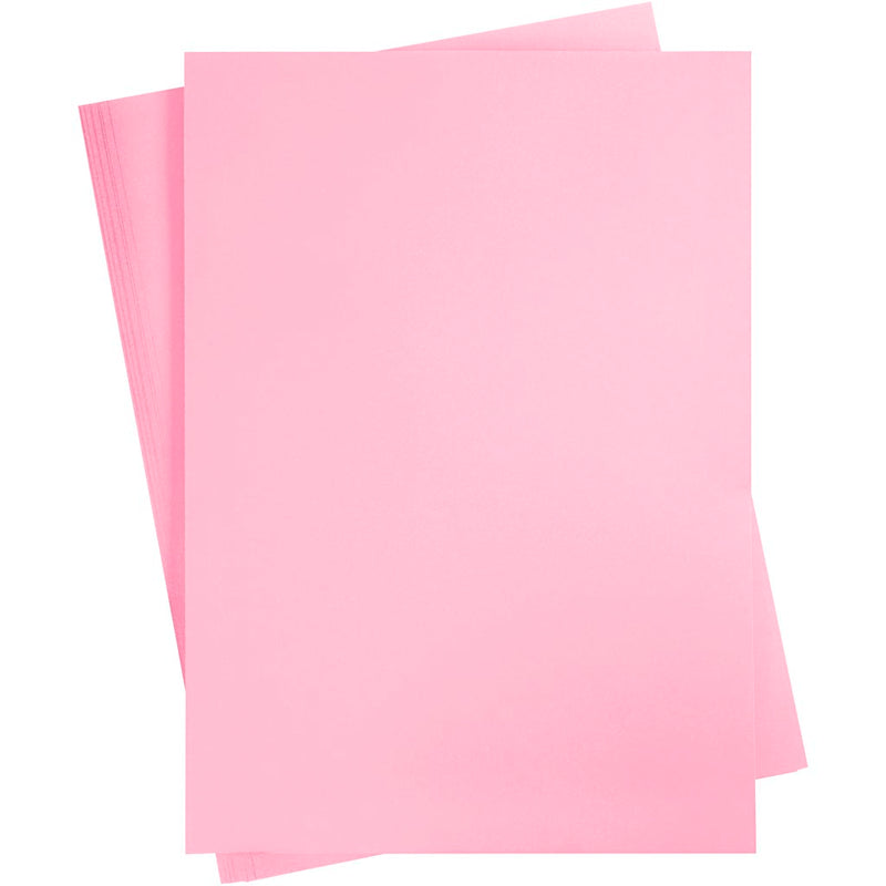 Creativ company cartoncino colorato, a2, foglio 420x594 mm, 180 gr, rosa chiaro, 10 fogli 1 scatola