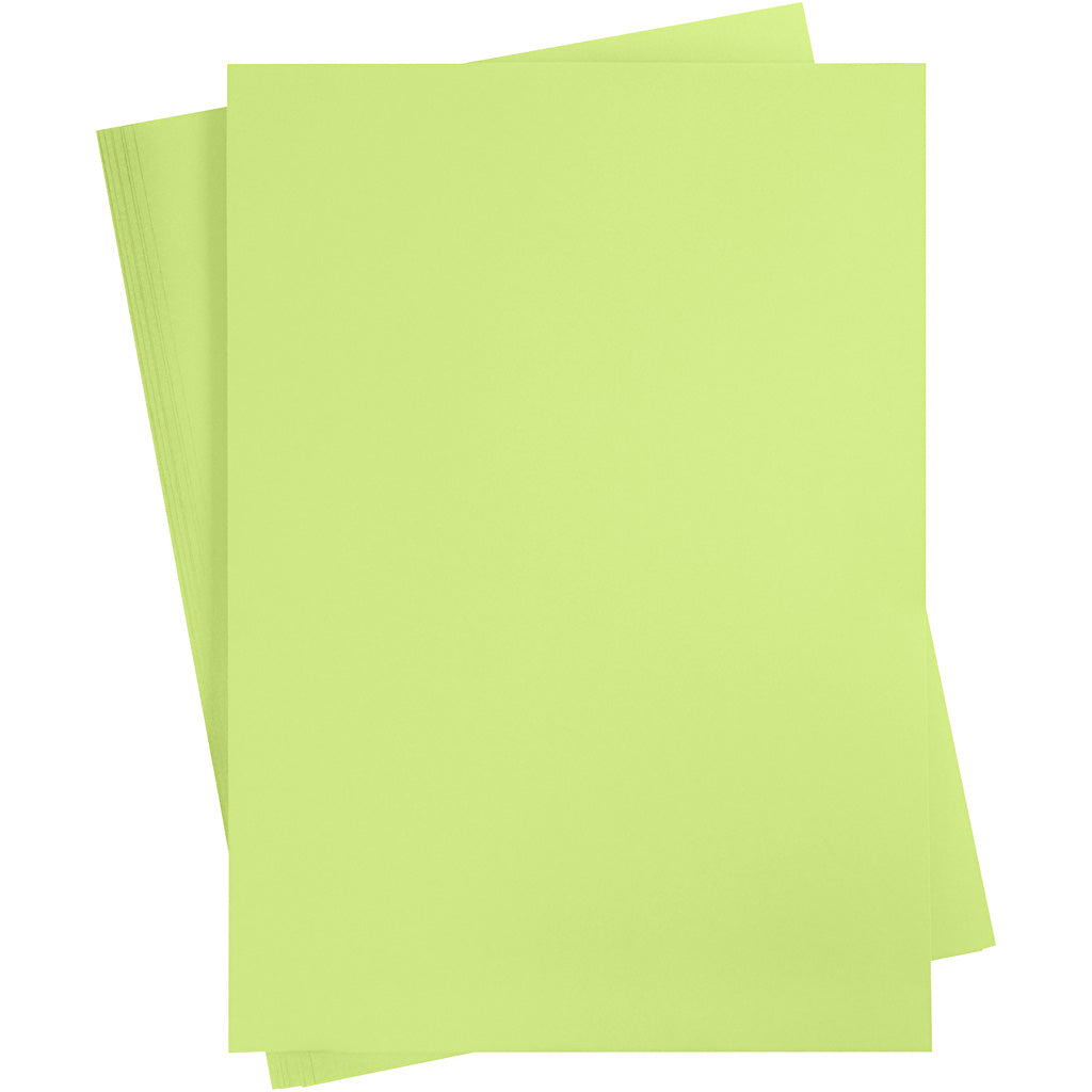 Creativ company cartoncino colorato, a2, foglio 420x594 mm, 180 gr, verde chiaro, 10 fogli 1 scatola