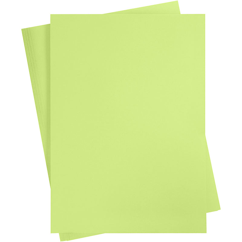 Creativ company cartoncino colorato, a2, foglio 420x594 mm, 180 gr, verde chiaro, 10 fogli 1 scatola