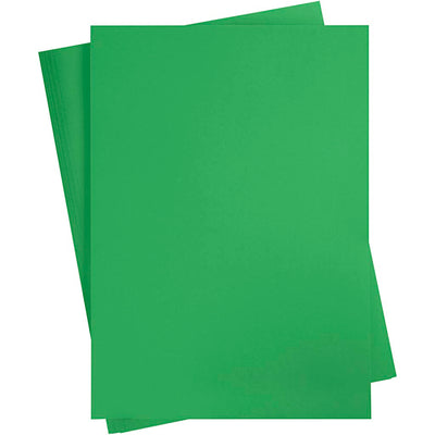 Creativ company cartoncino colorato, a2, foglio 420x594 mm, 180 gr, verde erba, 10 fogli 1 scatola