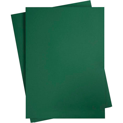 Creativ company cartoncino colorato, a2, foglio 420x594 mm, 180 gr, verde scuro, 10 fogli 1 scatola