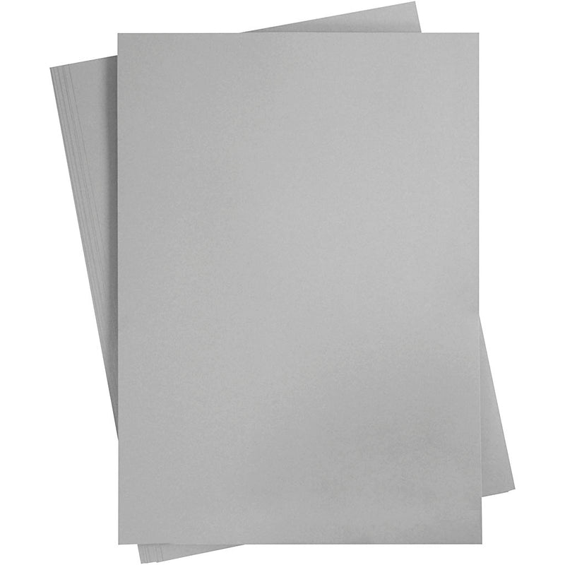 Creativ company cartoncino colorato, a2, foglio 420x594 mm, 180 gr, grigio, 10 fogli 1 scatola