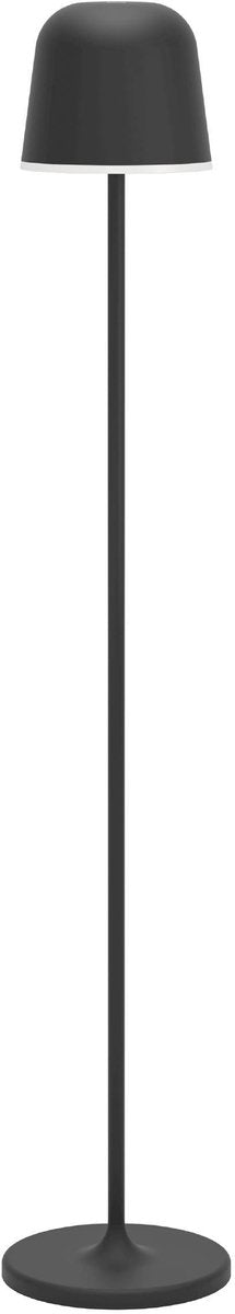 Lampada da terra Eglo Mannera-l per interni ed esterni - ricaricabile (fino a 47 ore di luce) - 140 cm - bianco e nero - wireless - dimmerabile