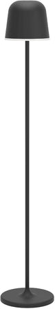 Lampada da terra Eglo Mannera-l per interni ed esterni - ricaricabile (fino a 47 ore di luce) - 140 cm - bianco e nero - wireless - dimmerabile