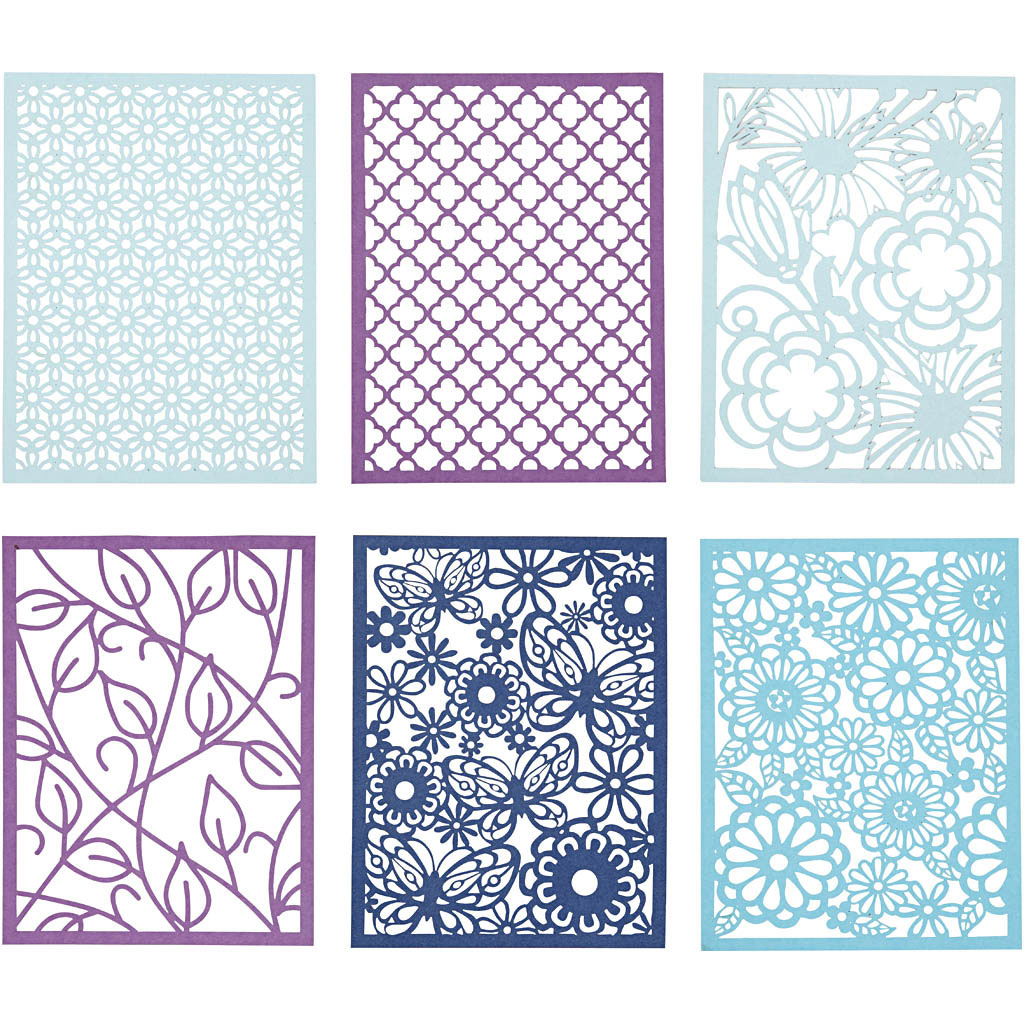 Blocco cartoncino Creative Company, A6, foglio 104x146 mm, 200 g, blu, azzurro, blu scuro, viola, 24 pezzi 1 scatola
