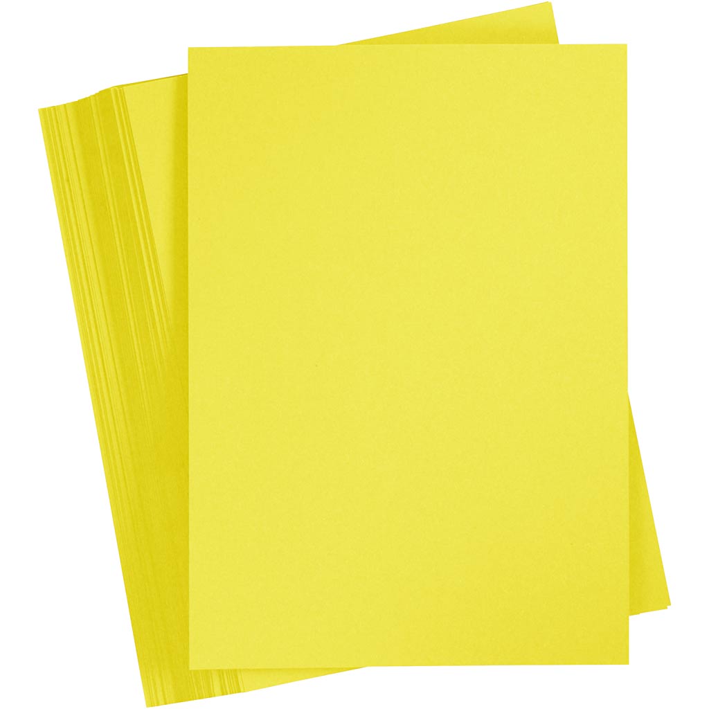 Cartoncino colorato Creative Company, A5, 180 gr, giallo sole, 100 fogli 1 scatola