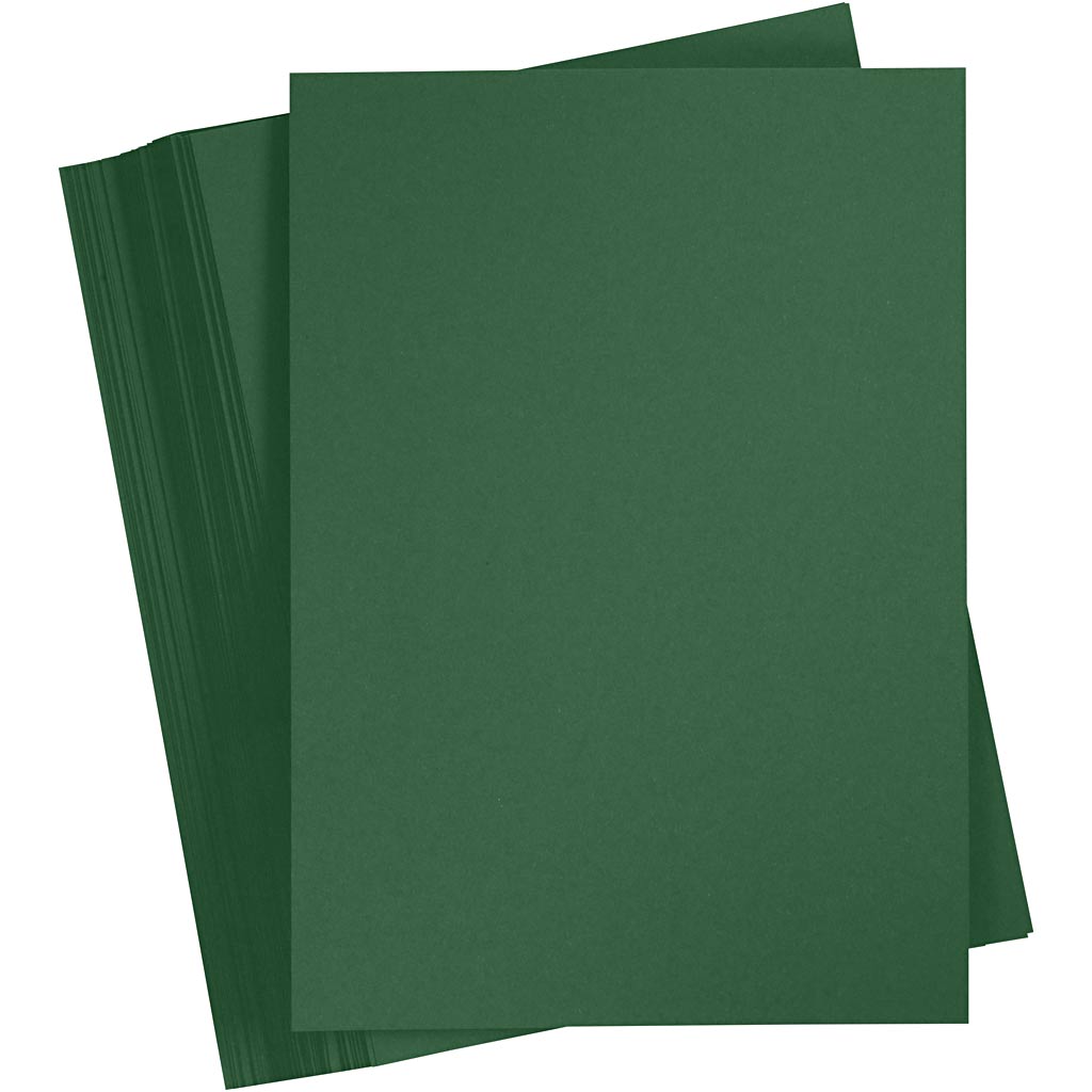 Cartoncino colorato Creative Company, A5, 180 gr, verde scuro, 100 fogli 1 scatola