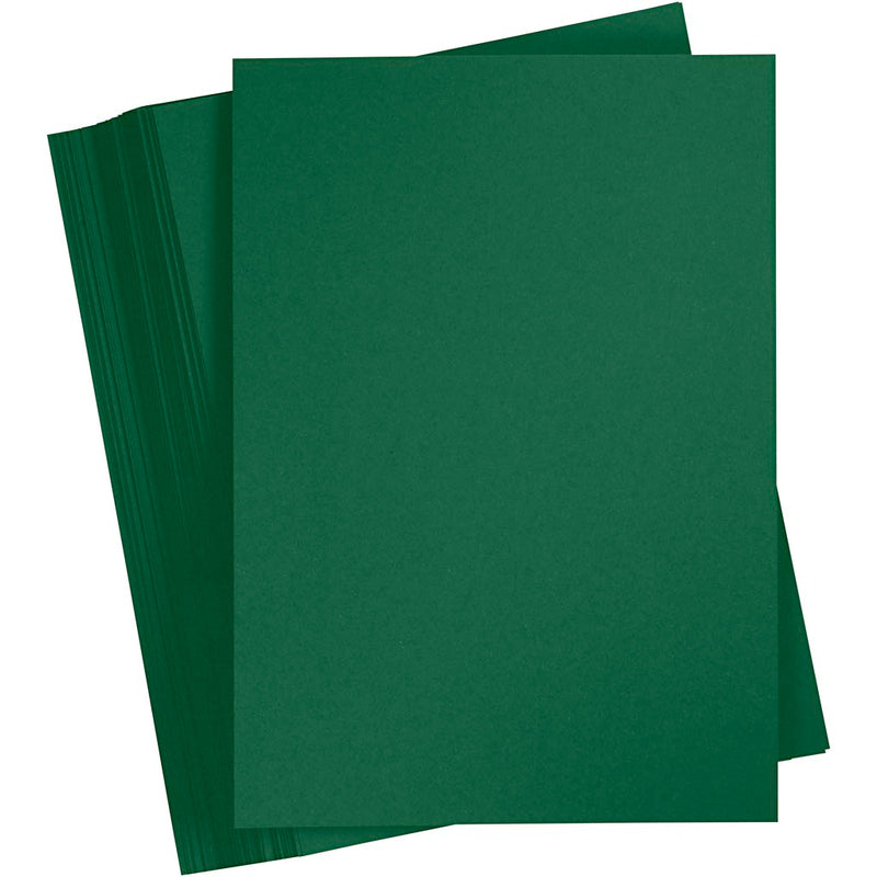 Cartoncino colorato Creative Company, A5, 180 gr, verde scuro, 100 fogli 1 scatola