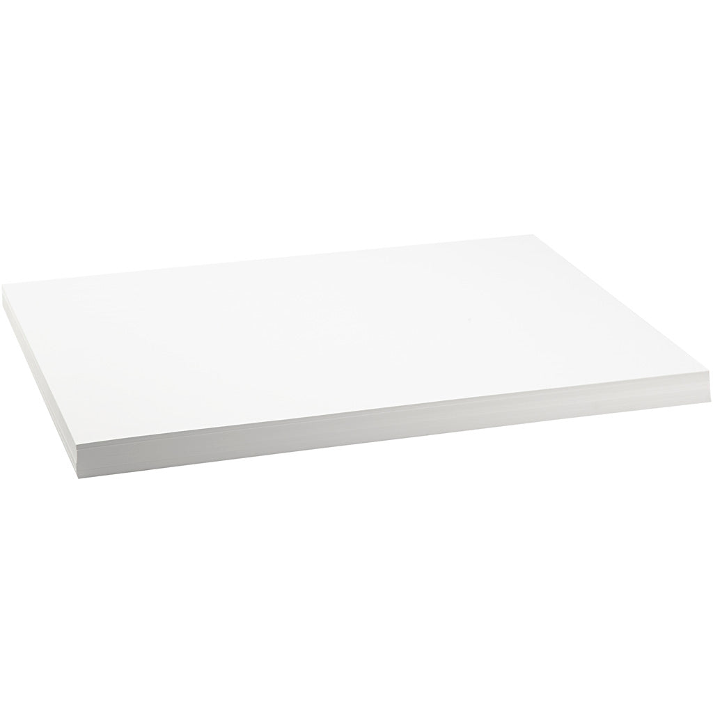 Gekleurd karton, a2, vel 420x594 mm, 250 gr, wit, 100 vel 1 doos