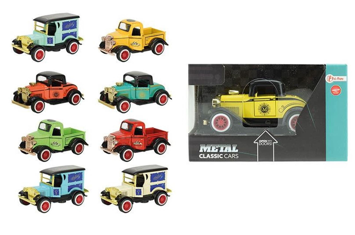 Toi-toys toi toys coche clásico fundido a presión 12cm