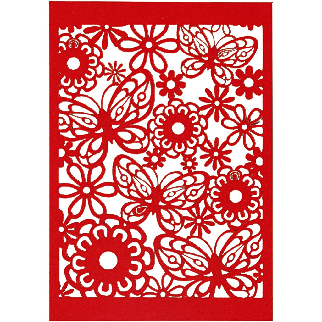Creative Company Pattern Carton Red, 10st.