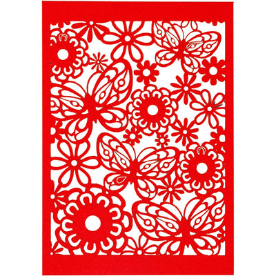 Creative Company Pattern Carton Red, 10st.