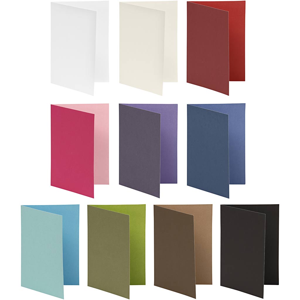 Kaart, afmeting kaart 10,5x15 cm, inhoud kan variëren , 250 gr, diverse kleuren, 30 doos 1 doos