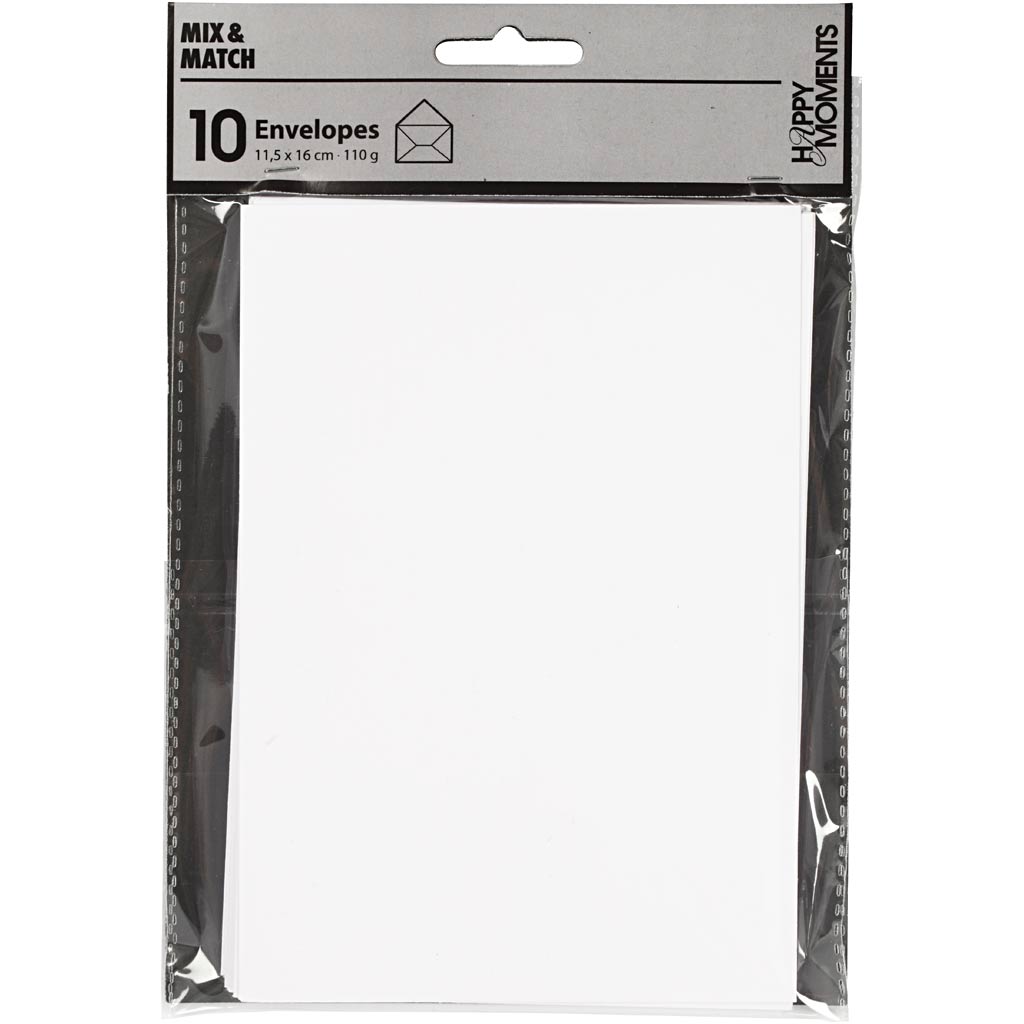 Envelope white 110gr, 10st.