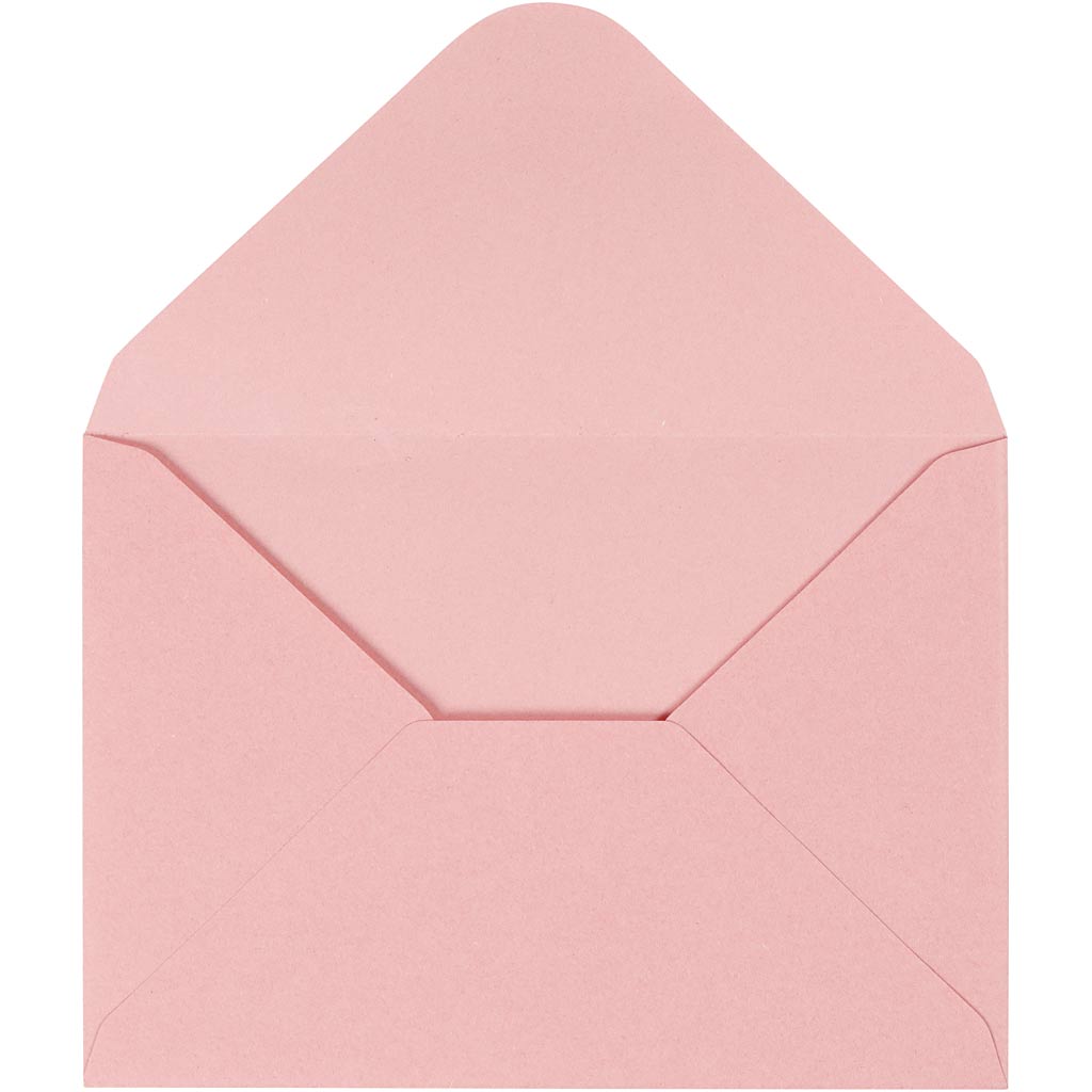 Enveloppen, afmeting envelop 11,5x16 cm, 110 gr, lichtrood, 10 stuk 1 doos