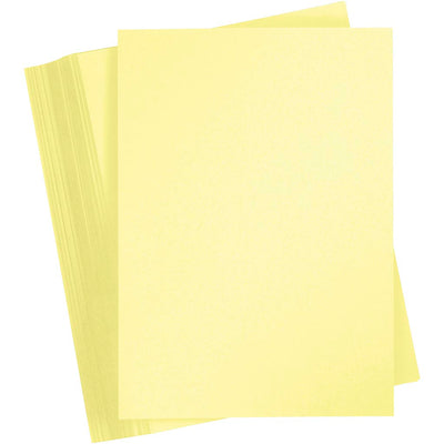 Creativ company cartulina de color, a4, hoja 210x297 mm, 180 gr, amarillo claro, 100 hojas 1 caja