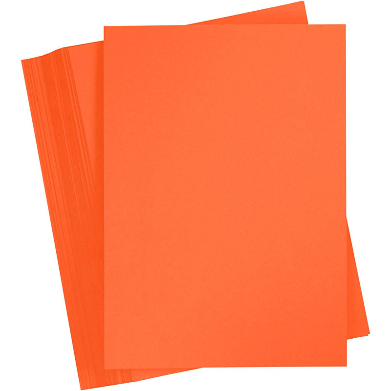 Cartoncino colorato Creativ company, a4, foglio 210x297 mm, 180 gr, arancione, 100 fogli 1 scatola